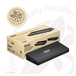 CLUB3D The CSV-1562 is an USB3.2 Gen1 Type-C Universal Triple 4K30Hz Charging Docking Station and is DisplayLink® Certified. The Universal Charging Dock