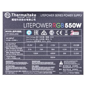 Computer power supply THERMALTAKE LITEPOWER RGB 550W, 24-pin 3