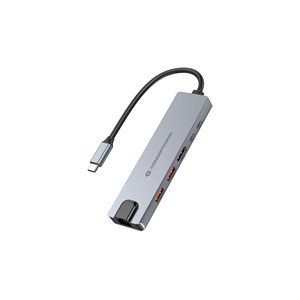 Conceptronic DONN29G 6-in-1 USB 3.2 Gen 2 Docking Station, 4K60Hz HDMI, USB-A 10Gbps x 2, USB-C 10Gbps, GbE LAN, 140W USB PD 3.1