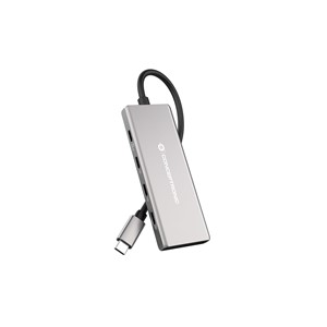 Conceptronic HUBBIES17G interface hub USB 3.2 Gen 2 (3.1 Gen 2) Type-C 10000 Mbit /s Grey
