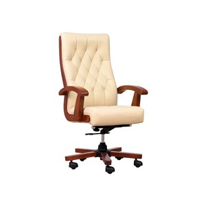 CONSUL cream leather armchair