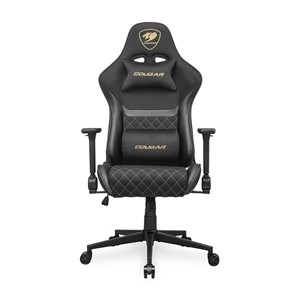 COUGAR Armor One V2 Gold F Gaming Chair, PVC /Fabric, Black