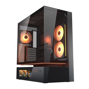 COUGAR Midi Tower Case, CFV235 Vision, ARGB, LCD Display, Glass, Black