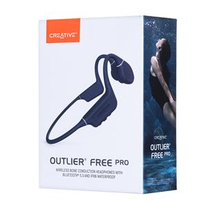 Creative Labs Creative Outlier Free Pro Headset Wireless Neck-band Calls/Music/Sport/Everyday Bluetooth Blue 5