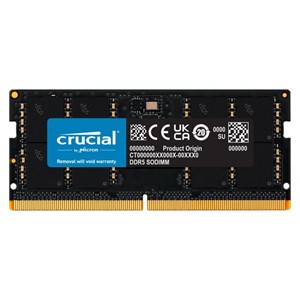 Crucial 32GB DDR5-4800 SODIMM PC5-38400 CL40, 1.1V