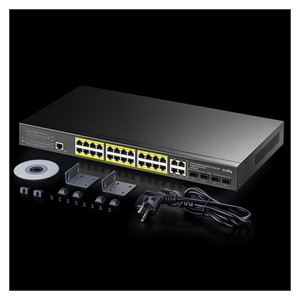 Cudy GS2028PS4 Managed L2 Gigabit Ethernet (10 /100 /1000) Power over Ethernet (PoE) 1U Black