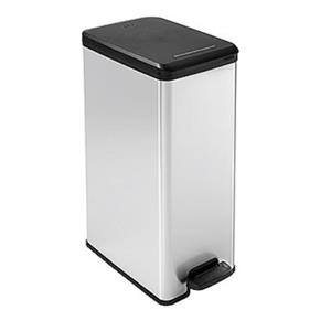 Curver Slim Bin 40L Square Plastic Black, Silver 2