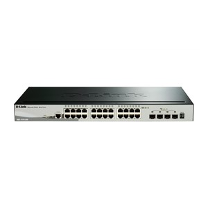 D-Link 24-port Gigabit PoE Smart Managed Switch with 4x 10G SFP+, 370Watts