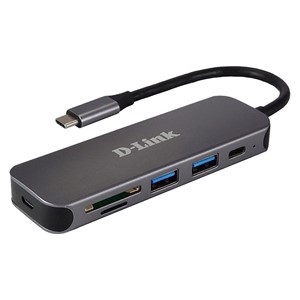 D-Link 5-in-1 USB-C Hub with Card Reader DUB-2325