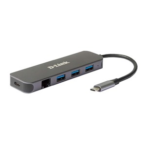 D-Link 5-in-1 USB-C Hub with Gigabit Ethernet /Power Delivery