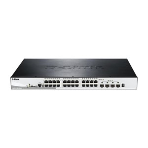 D-Link DGS-1510-28XMP /E network switch Managed L2 /L3 Gigabit Ethernet (10 /100 /1000) Power over Ethernet (PoE) Black, Grey