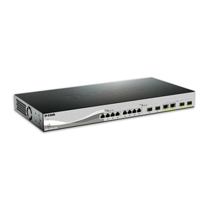 D-Link DXS-1210-12TC /E network switch Managed L2 10G Ethernet (100 /1000 /10000) 1U Black, Silver