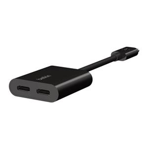 Belkin RockStar Connect USB-C Audio + Charge adapter black 4