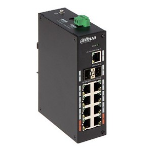 Dahua Technology PFS3211-8GT-120-V2 network switch Unmanaged Gigabit Ethernet (10 /100 /1000) Power over Ethernet (PoE) Desktop /Wall-Mounting Black