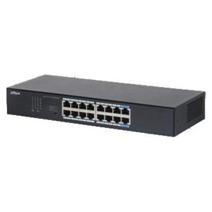 Dahua Technology S3016-16GT network switch Unmanaged L2 Gigabit Ethernet (10 /100 /1000) Desktop /Wall-Mounting Black
