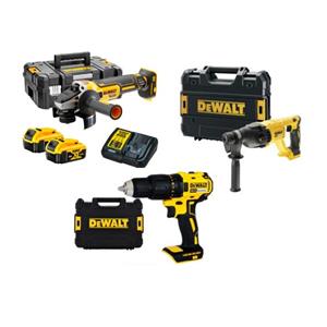 Dewalt promo set alata kutna brusilica + bušilica čekić + bušilica odvijač