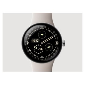 GOOGLE Pixel Watch 4 (41 mm) silver Aluminium Case, Porcelain Active Band pametni sat