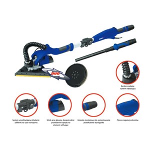 DEDRA DED7758 portable sander Drywall sander 1500 RPM Black, Blue, White 710 W
