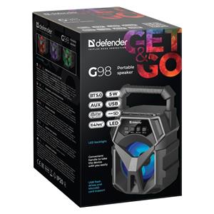 Defender G98 Mono portable speaker Black 5 W 9