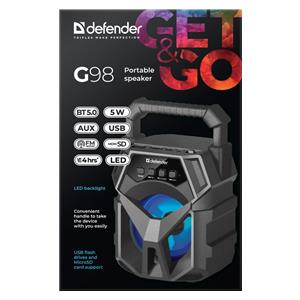 Defender G98 Mono portable speaker Black 5 W 10