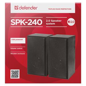 Defender SPK-240 loudspeaker Black Wired 6 W 4