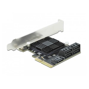 DeLOCK 5 port SATA PCI Express x4 Card - Low Profile Form Factor