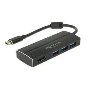 DeLOCK 63931 laptop dock /port replicator USB 3.2 Gen 1 (3.1 Gen 1) Type-C Black