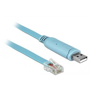 DeLOCK Adapter USB 2.0 Type-A male > 1 x Serial RS-232 RJ45 male 2.0 m blue