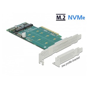 Delock PCIe x8 to 2 x NVMe M.2 Key M Card