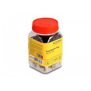 DeLOCK RJ45 Modular Plug with strain relief Cat.6A, Cat.7 and bend protection boots 25 pcs set