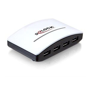 DeLOCK USB 3.0 External HUB 4 Port 5000 Mbit /s Black, White