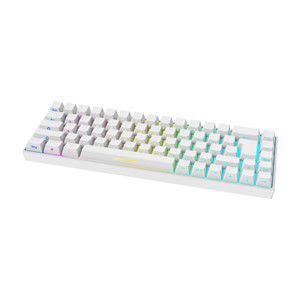 Deltaco Gaming GAM-100-W-DE keyboard USB + RF Wireless + Bluetooth QWERTZ German White