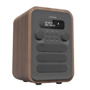 Denver DAB-48GREY radio Personal Digital Grey, Wood