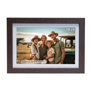 Denver PFF-1042DWMK2 digital photo frame Wood 25.6 cm (10.1) Touchscreen Wi-Fi