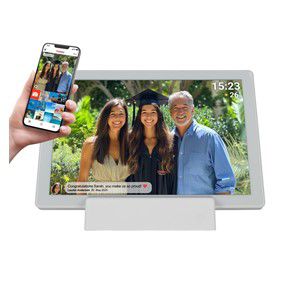 Denver PFF-1070W digital photo frame White 25.6 cm (10.1) Touchscreen Wi-Fi