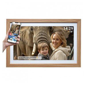 Denver PFF-2162LW digital photo frame Light brown 54.6 cm (21.5) Touchscreen Wi-Fi