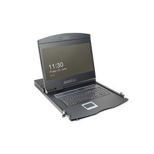 Digitus 19 LCD KVM Console, 8-Port VGA, US Keyboard