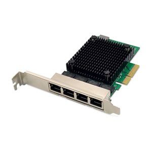Digitus 4 port 2.5 Gigabit Ethernet network card, RJ45, PCI Express, Realtek chipset