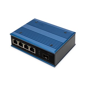 Digitus 4 port Fast Ethernet network switch, industrial, unmanaged, 1 SFP FE uplink