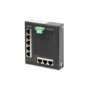 Digitus 8 Port Gigabit Ethernet Network Switch, Flat, Industrial, Unmanaged