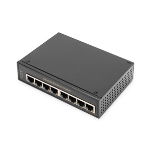 Digitus 8 port Gigabit Ethernet network switch, industrial, unmanaged