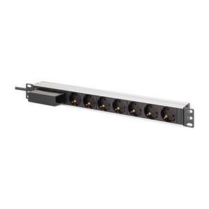Digitus Aluminum socket strip, 7-way with circuit breaker