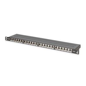 Digitus CAT 6, Class E High Density Patch Panel, shielded, black