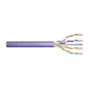DIGITUS Cat.6 Installation Cable, U /UTP, B2ca, AWG 23 /1, LSOH, 100m, Purple,