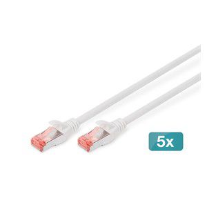 Digitus CAT 6 S /FTP patch cable, 5 pieces