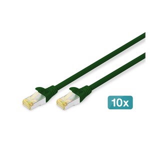 Digitus CAT 6A S /FTP patch cord, 10 pieces