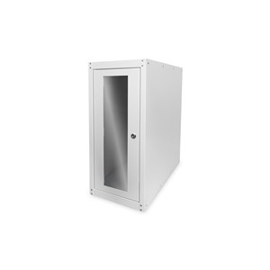 Digitus Computer housing with glass door, rolling, lockable, with ventilation slits