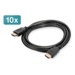 Digitus HDMI High Speed with Ethernet Connection Cable, Pack of 10 pcs