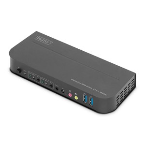 Digitus KVM Switch, 2-Port, 4K60Hz, 2 x DP in, 1 x DP /HDMI out
