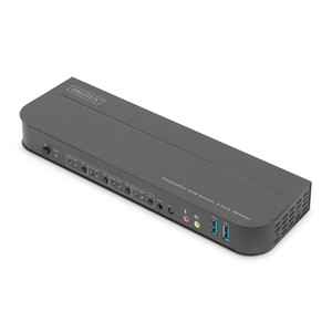 Digitus KVM Switch, 4-Port, 4K60Hz, 4 x DP in, 1 x DP /HDMI out